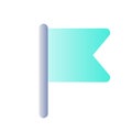 Simple flag for report flat gradient color ui icon Royalty Free Stock Photo