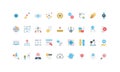 Simple Flat AI Data Automation Icon Set Royalty Free Stock Photo