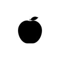 Simple flat apple silhouette