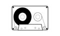 Simple flat audio cassette icon Royalty Free Stock Photo