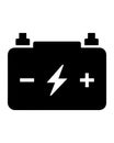 Simple Flat Battery Car Icon