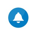 Simple flat bell notification time icon