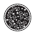 Simple pizza delicius icon Royalty Free Stock Photo