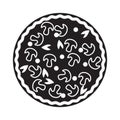 Simple pizza delicius icon