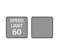 Speed limit traffic sign and blank plate Royalty Free Stock Photo