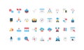 Simple Flat Coding and Programming Icons Royalty Free Stock Photo