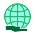 Flat color globe icon Royalty Free Stock Photo