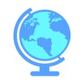 Flat color globe icon