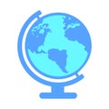 Flat color globe icon Royalty Free Stock Photo