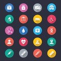 Healthcare simple color icons