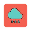 Flat color rainy icon