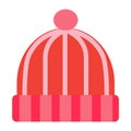 Flat color snow hat icon Royalty Free Stock Photo