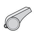 Flat color whistle icon