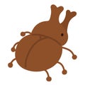 Simple flat colored brown Beetle