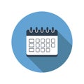 Schedule Planning Icon Month Calendar Symbol Appointment Reminder Icon Timetable Graphic Organizer Flat Design Event Royalty Free Stock Photo
