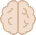 Simple Flat Design Brain Anatomy Intelligence Mind Organ Illustration Royalty Free Stock Photo