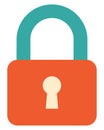Simple Flat Design Padlock Icon Royalty Free Stock Photo
