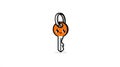 Cute Smiling Key Character Icon - Solution and Access Concept Royalty Free Stock Photo