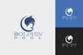 Simple and flat dolphin icon logo Royalty Free Stock Photo