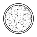 Simple pizza delicius icon