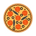 Simple pizza delicius icon