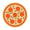 Simple pizza delicius icon