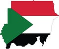 Flag map of the Republic of Sudan