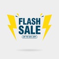 Simple Flat Flash Sale Discount Banner Template Vector