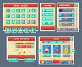 Simple Flat Game GUI Set Royalty Free Stock Photo