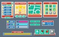 Simple Flat Game GUI Set Royalty Free Stock Photo