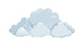 Simple Flat Gray Cloud Weather Icon, vector design Generative AI Royalty Free Stock Photo