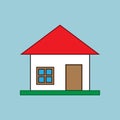 Simple flat house illustration