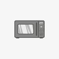 A simple flat icon for classic microwave oven for heating food