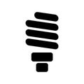 Simple flat icon of energy saving lamp Royalty Free Stock Photo