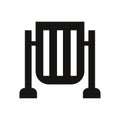 Simple flat icon of street trash can