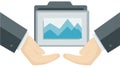 Two Hands Holding Business Report Data Chart, Finance Analysis Concept Royalty Free Stock Photo