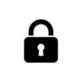 Simple Flat Padlock Icon Security Access Control Illustration Royalty Free Stock Photo