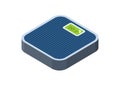 Body scales in isometric view. Simple flat illustration.