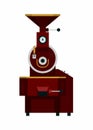 Coffee roasting machine. Simple flat illustration. Royalty Free Stock Photo