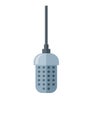 Hanging microphone. Simple flat illustration. Royalty Free Stock Photo