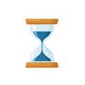 Simple Flat Illustration of Hourglass Icon vector with sand inside that running out Royalty Free Stock Photo