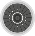 Simple Flat Illustration Jet Engine Front View Machine Component Royalty Free Stock Photo