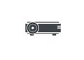 LCD projector icon. Simple flat illustration. Royalty Free Stock Photo