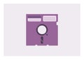 Old computer floppy disk. Simple flat illustration Royalty Free Stock Photo