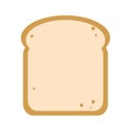 Simple flat illustration of a slice of toast bread.
