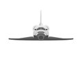 Space shuttle. Simple flat illustration. Front view. Royalty Free Stock Photo