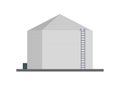 Storage tank building. Simple flat illustration. Royalty Free Stock Photo