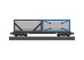 Tanktainer train wagon. Simple flat illustration