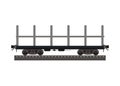Train flat wagon simple flat illustration.
