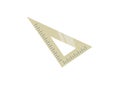 Triangle ruler. Simple flat illustration. Royalty Free Stock Photo